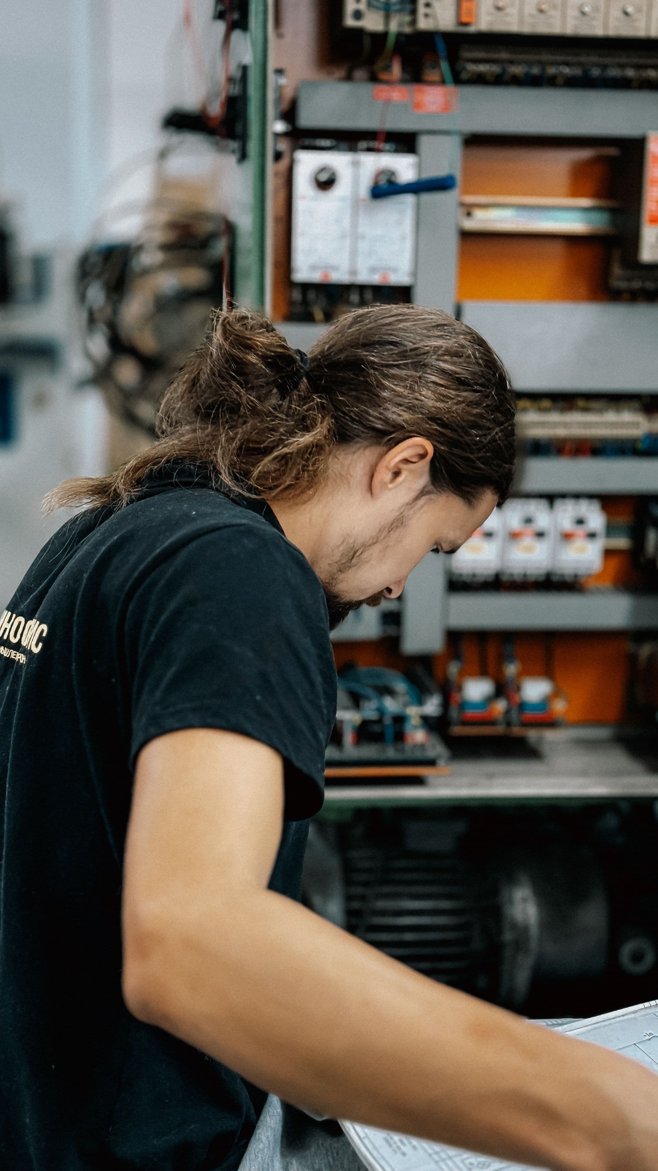Aviation technician at work